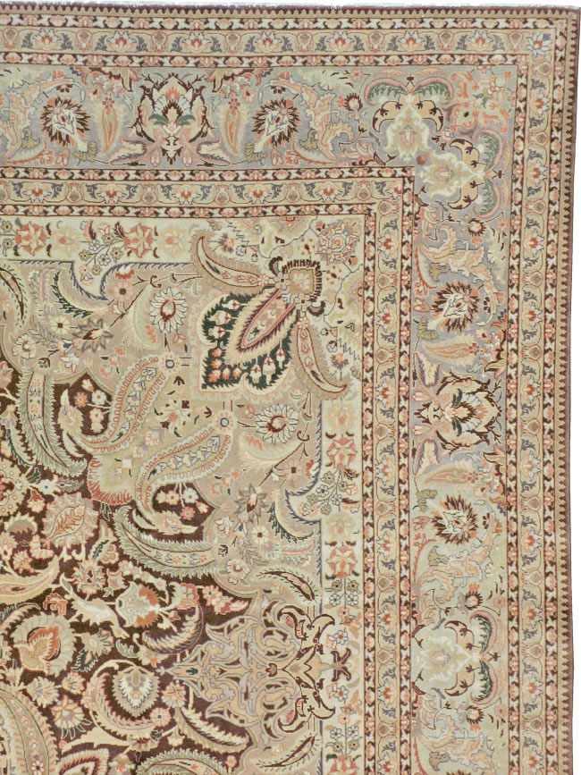 Vintage Persian Tabriz Carpet, No.14066 - Gss