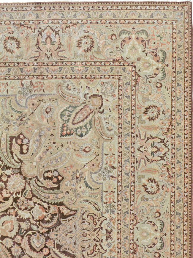 Vintage Persian Tabriz Carpet, No.14066 - Gss