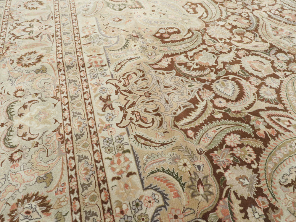Vintage Persian Tabriz Carpet, No.14066 - Gss
