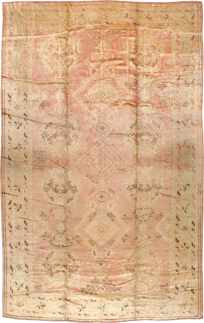 Antique Turkish Oushak Carpet, No.14106 - Gss