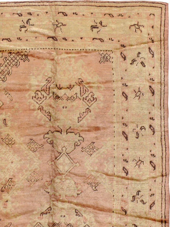 Antique Turkish Oushak Carpet, No.14106 - Gss