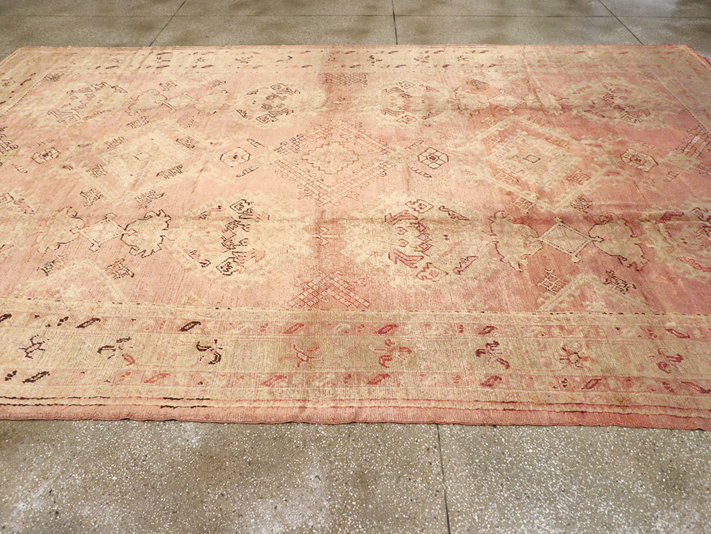Antique Turkish Oushak Carpet, No.14106 - Gss