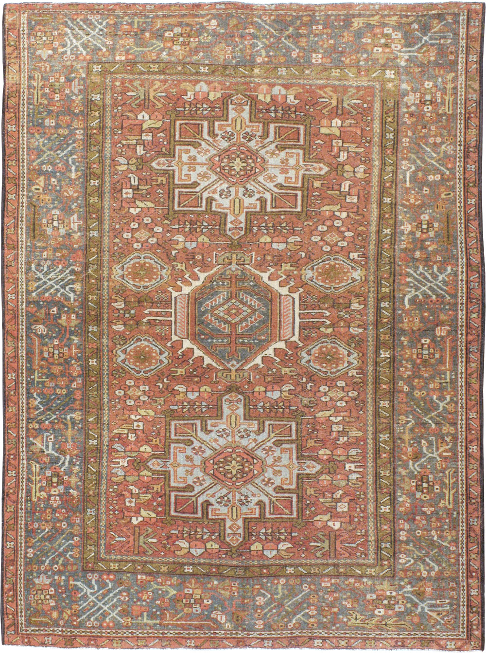 Vintage Persian Karajeh Rug, No.14142 - Gss