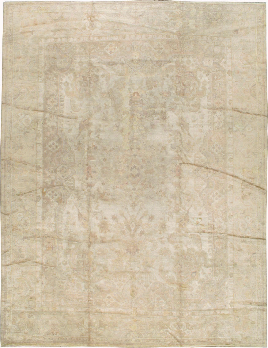 Antique Turkish Oushak Carpet, No.14155 - Gss