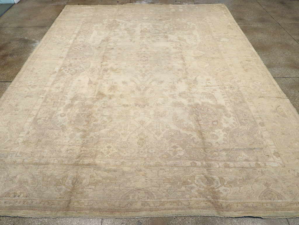 Antique Turkish Oushak Carpet, No.14155 - Gss