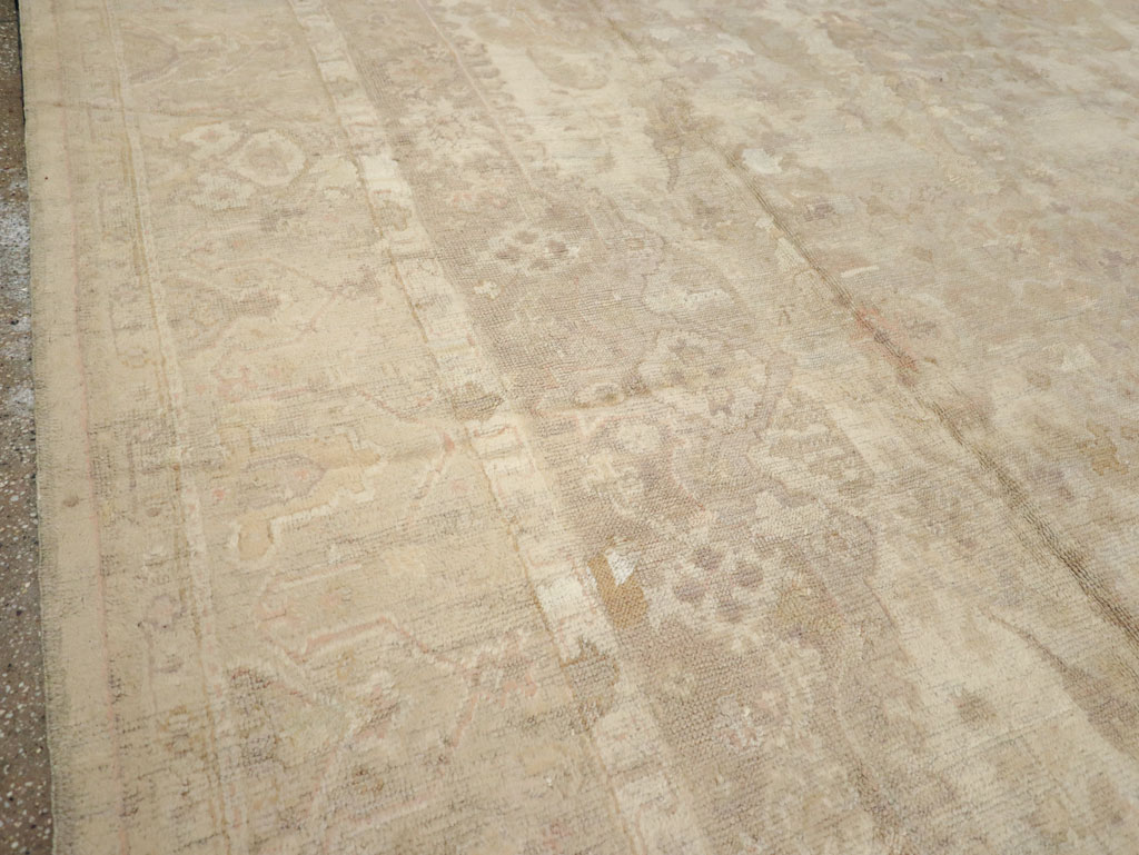 Antique Turkish Oushak Carpet, No.14155 - Gss