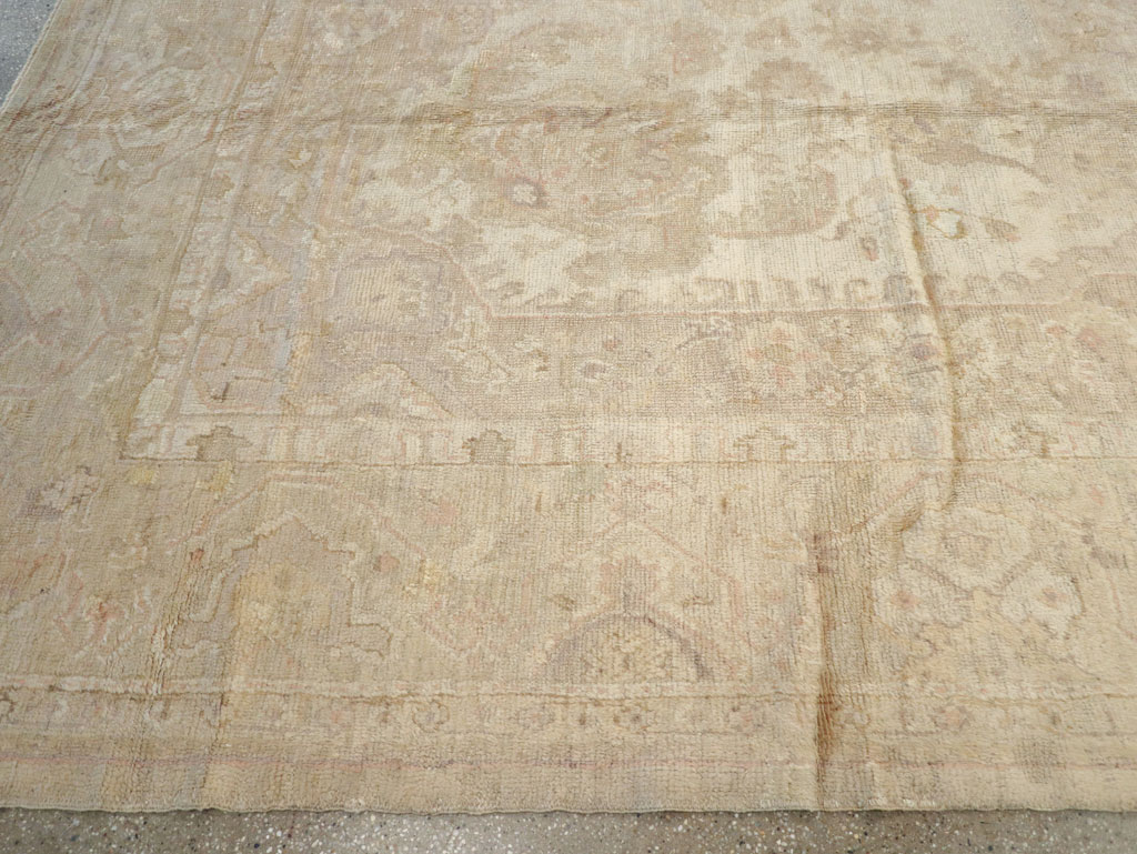 Antique Turkish Oushak Carpet, No.14155 - Gss