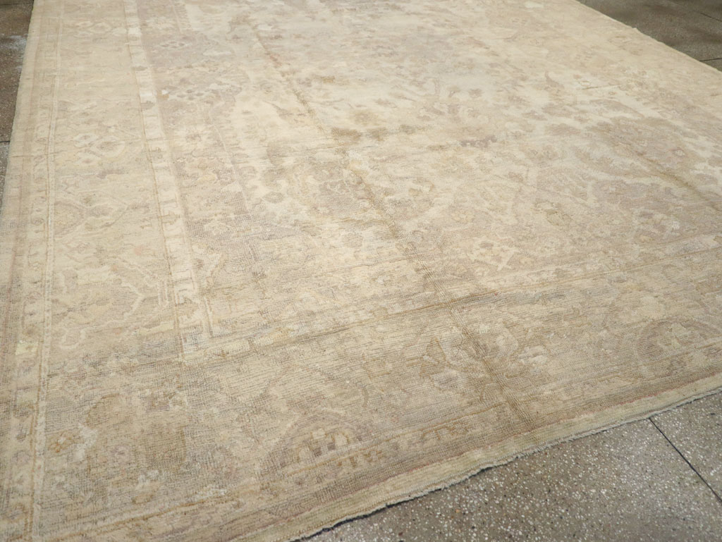 Antique Turkish Oushak Carpet, No.14155 - Gss