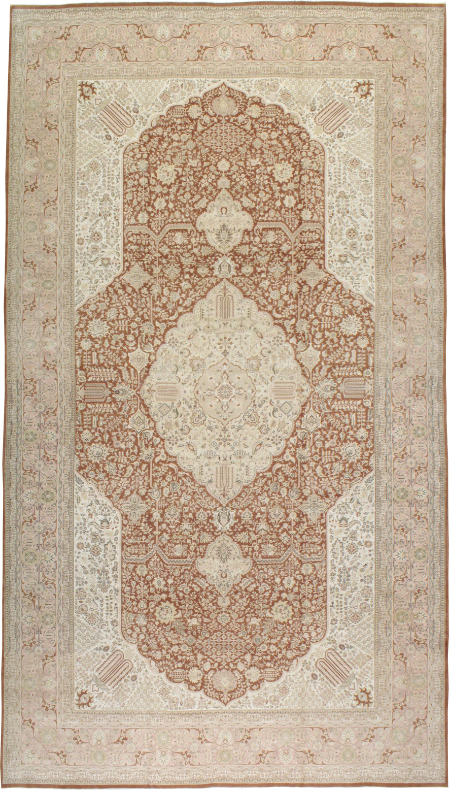 Vintage Persian Tabriz Carpet, No.14173 - Gss