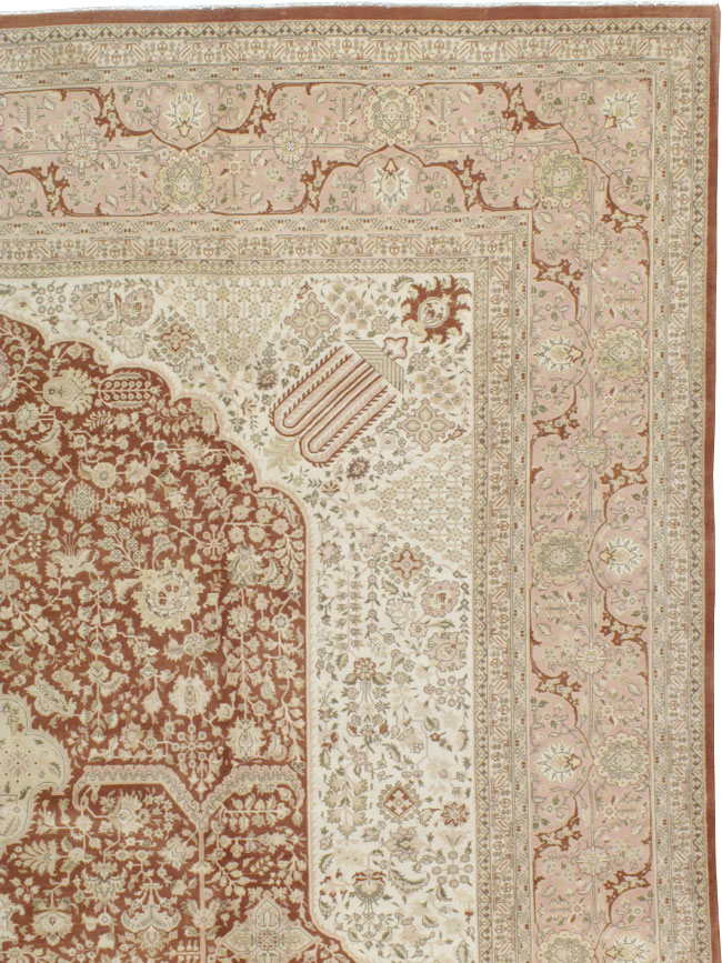 Vintage Persian Tabriz Carpet, No.14173 - Gss