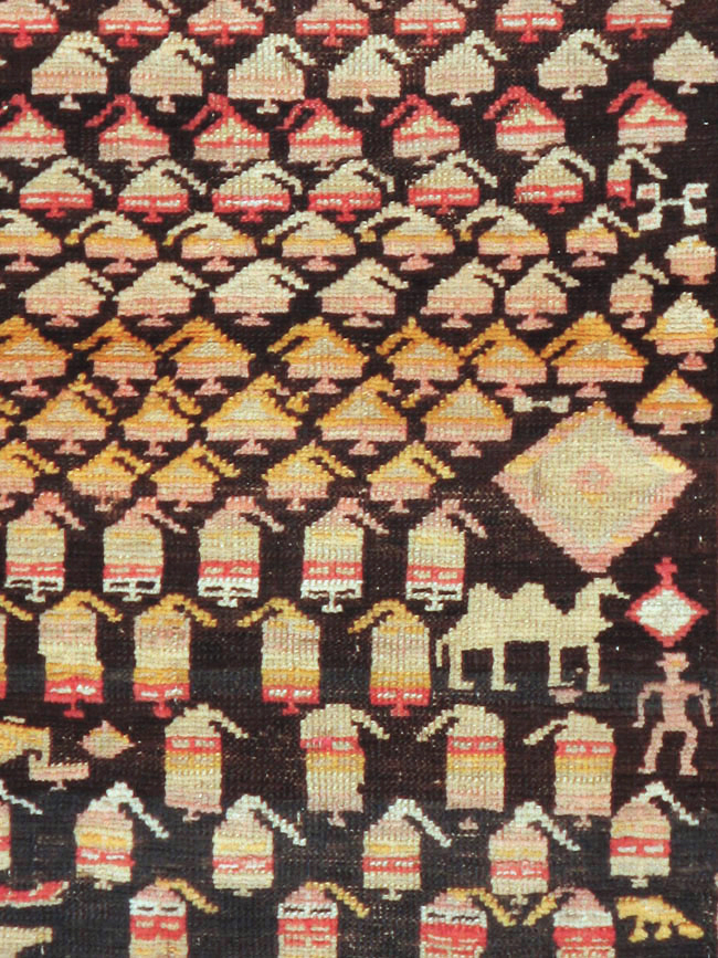 Antique Persian Kurd Rug, No.14205 - Gss