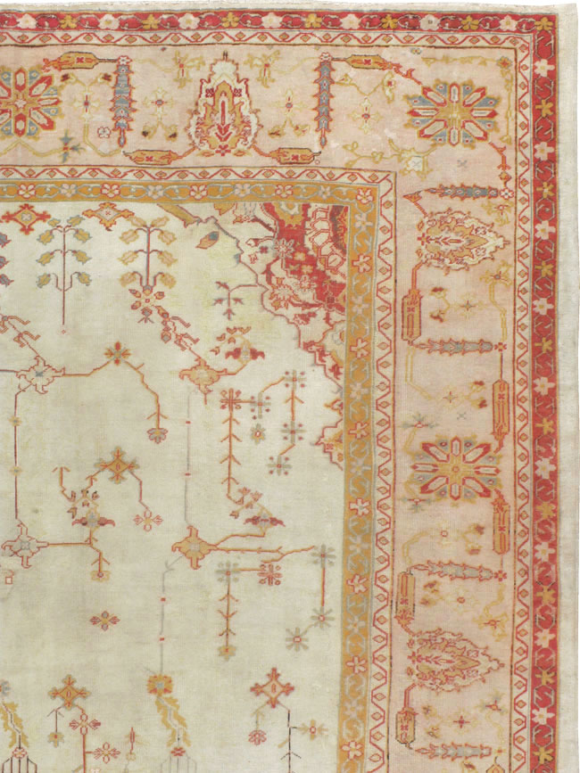 Antique Turkish Oushak Carpet, No.14236 - Gss
