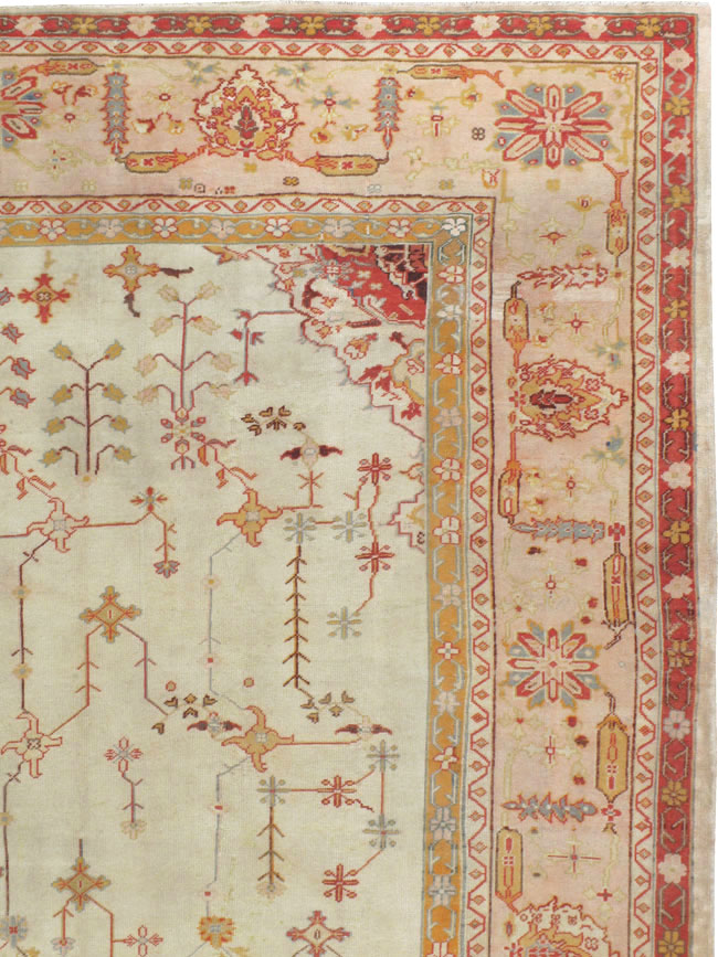 Antique Turkish Oushak Carpet, No.14236 - Gss