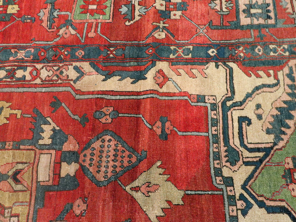 Antique Persian Heriz Carpet, No.14272 - Gss