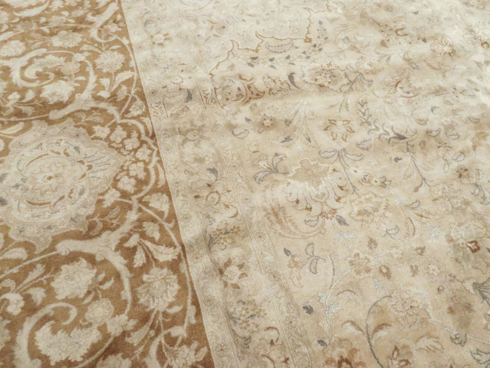 Vintage Persian Tabriz Square Carpet, No.14307 - Gss