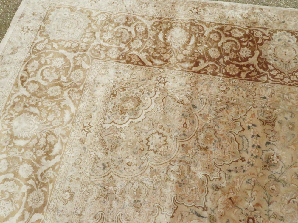 Vintage Persian Tabriz Square Carpet, No.14307 - Gss