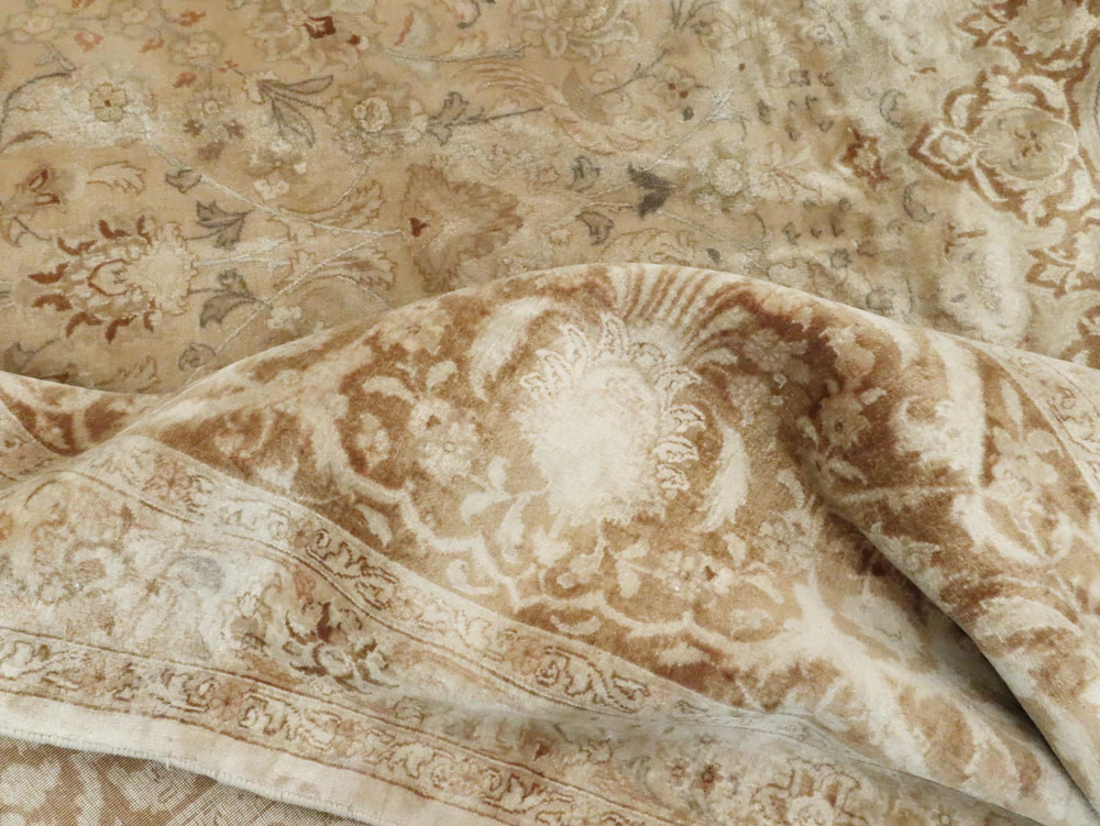 Vintage Persian Tabriz Square Carpet, No.14307 - Gss