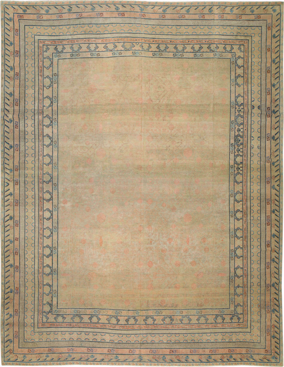 Antique East Turkestan Khotan Carpet, No.14309 - Gss