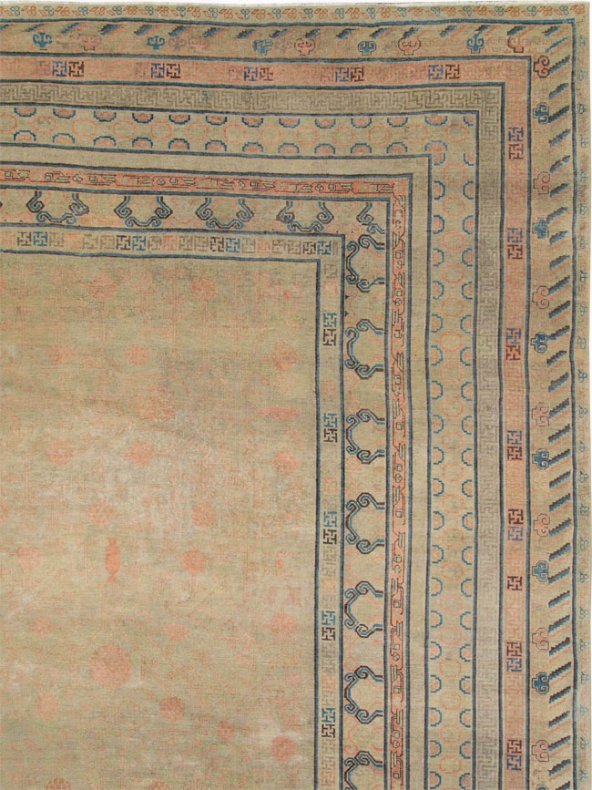 Antique East Turkestan Khotan Carpet, No.14309 - Gss