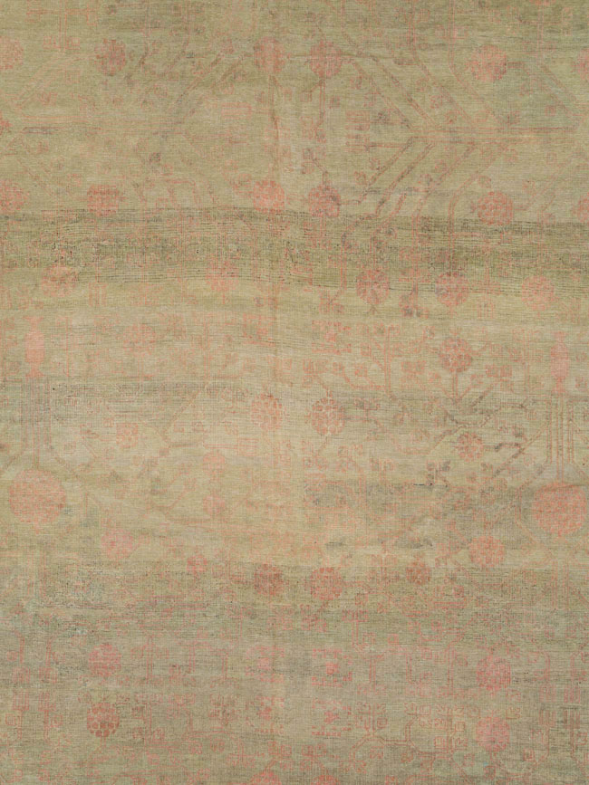 Antique East Turkestan Khotan Carpet, No.14309 - Gss