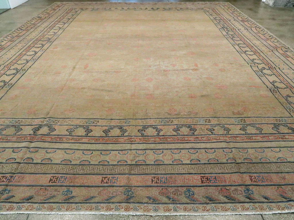 Antique East Turkestan Khotan Carpet, No.14309 - Gss