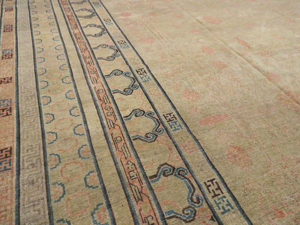 Antique East Turkestan Khotan Oversize Carpet, No.14309 - Gss