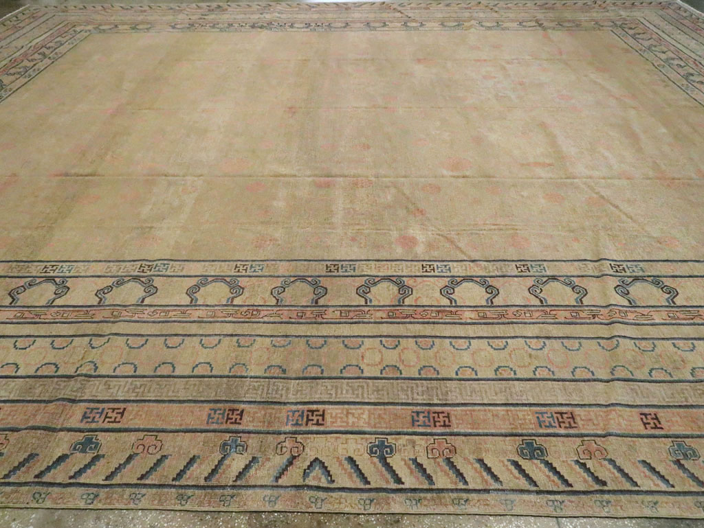 Antique East Turkestan Khotan Carpet, No.14309 - Gss