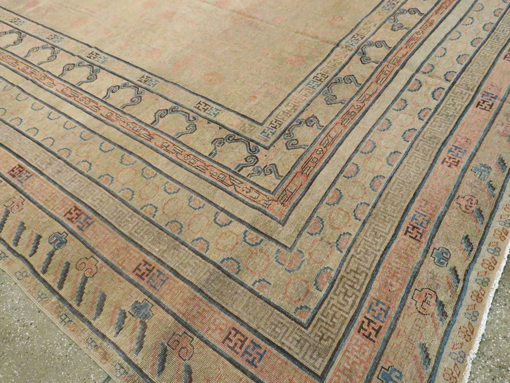 Antique East Turkestan Khotan Carpet, No.14309 - Gss