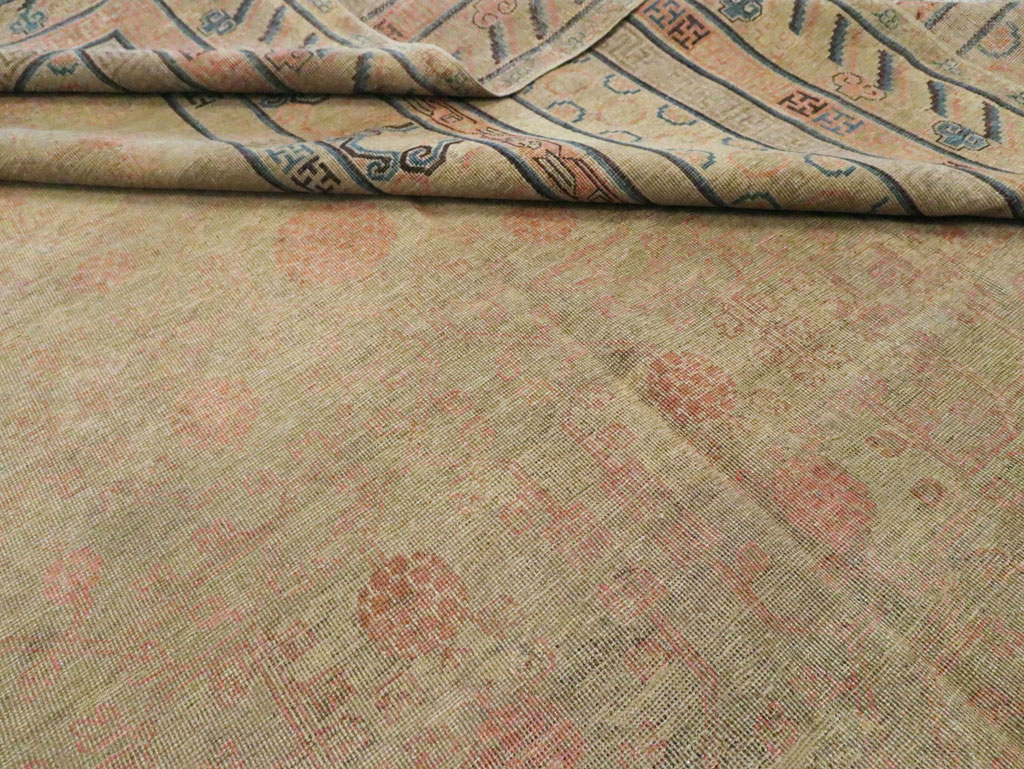 Antique East Turkestan Khotan Carpet, No.14309 - Gss