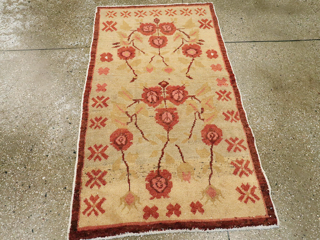 Vintage Turkish Anatolian Throw Rug, No.14326 - Gss