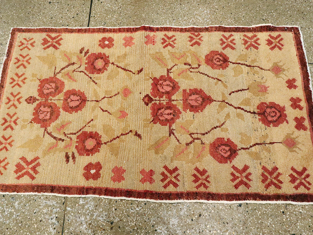 Vintage Turkish Anatolian Throw Rug, No.14326 - Gss