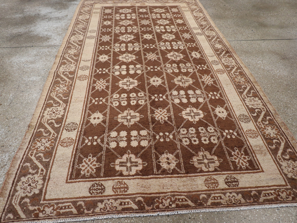 Antique East Turkestan Khotan Carpet, No.14345 - Gss
