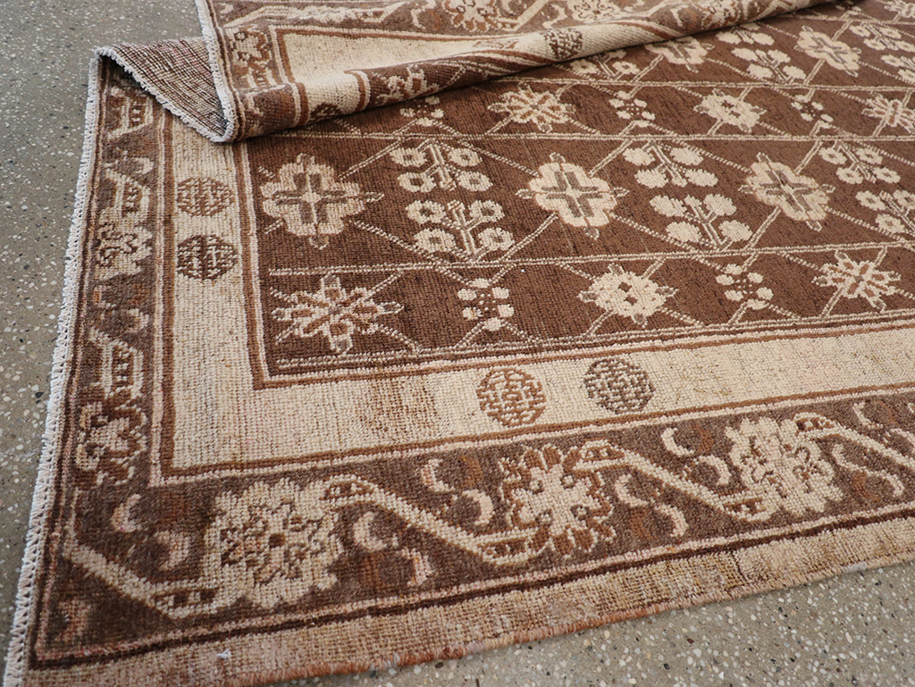 Antique East Turkestan Khotan Carpet, No.14345 - Gss