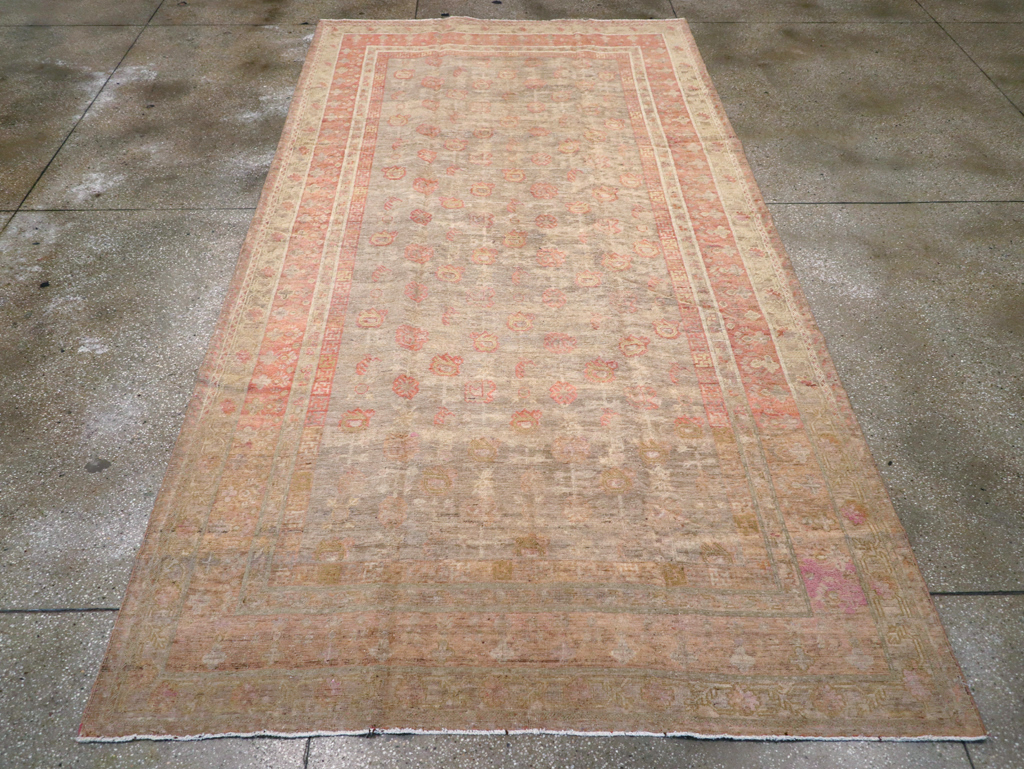 Antique East Turkestan Khotan Carpet, No.14346 - Gss