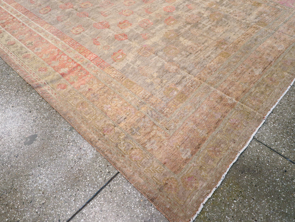 Antique East Turkestan Khotan Carpet, No.14346 - Gss