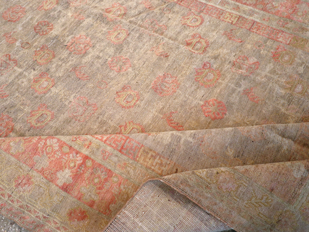 Antique East Turkestan Khotan Carpet, No.14346 - Gss