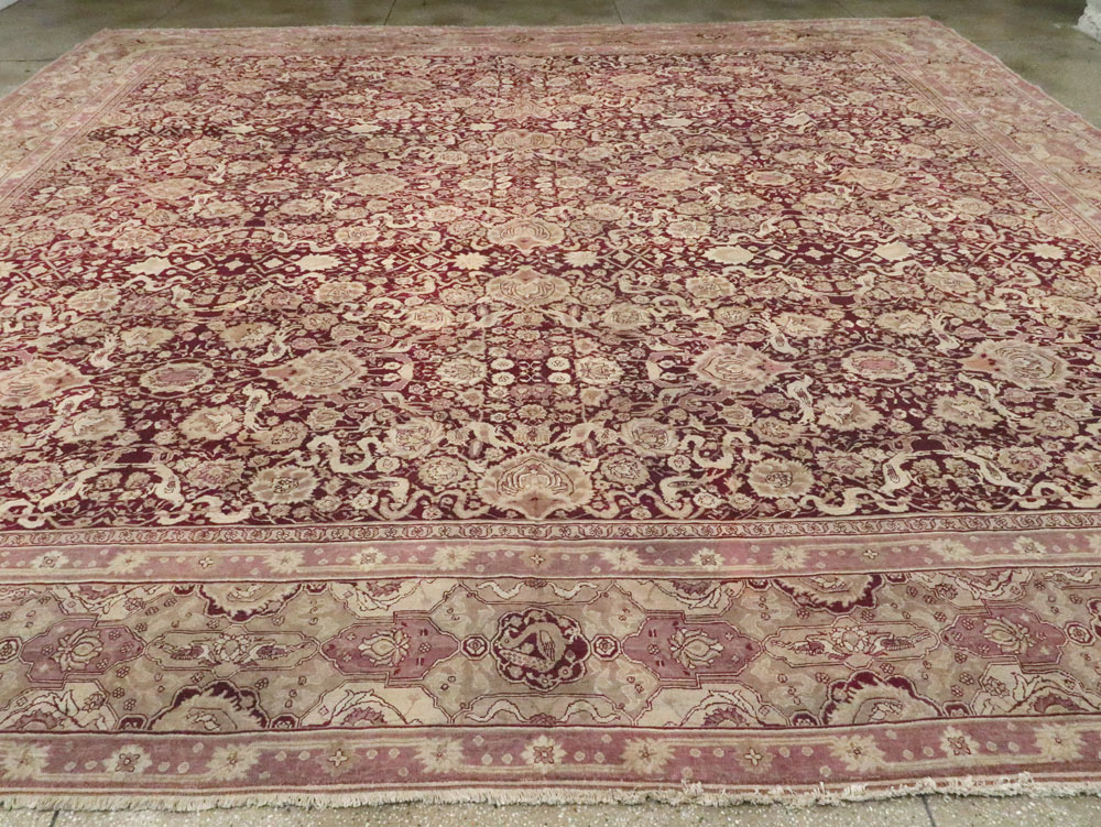 Antique Indian Agra Square Carpet, No.14425 - Gss