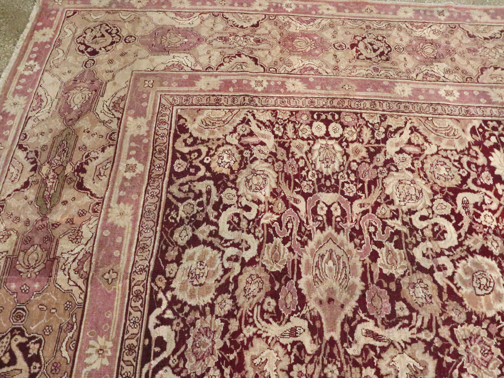 Antique Indian Agra Square Carpet, No.14425 - Gss