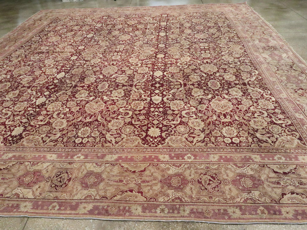 Antique Indian Agra Square Carpet, No.14425 - Gss