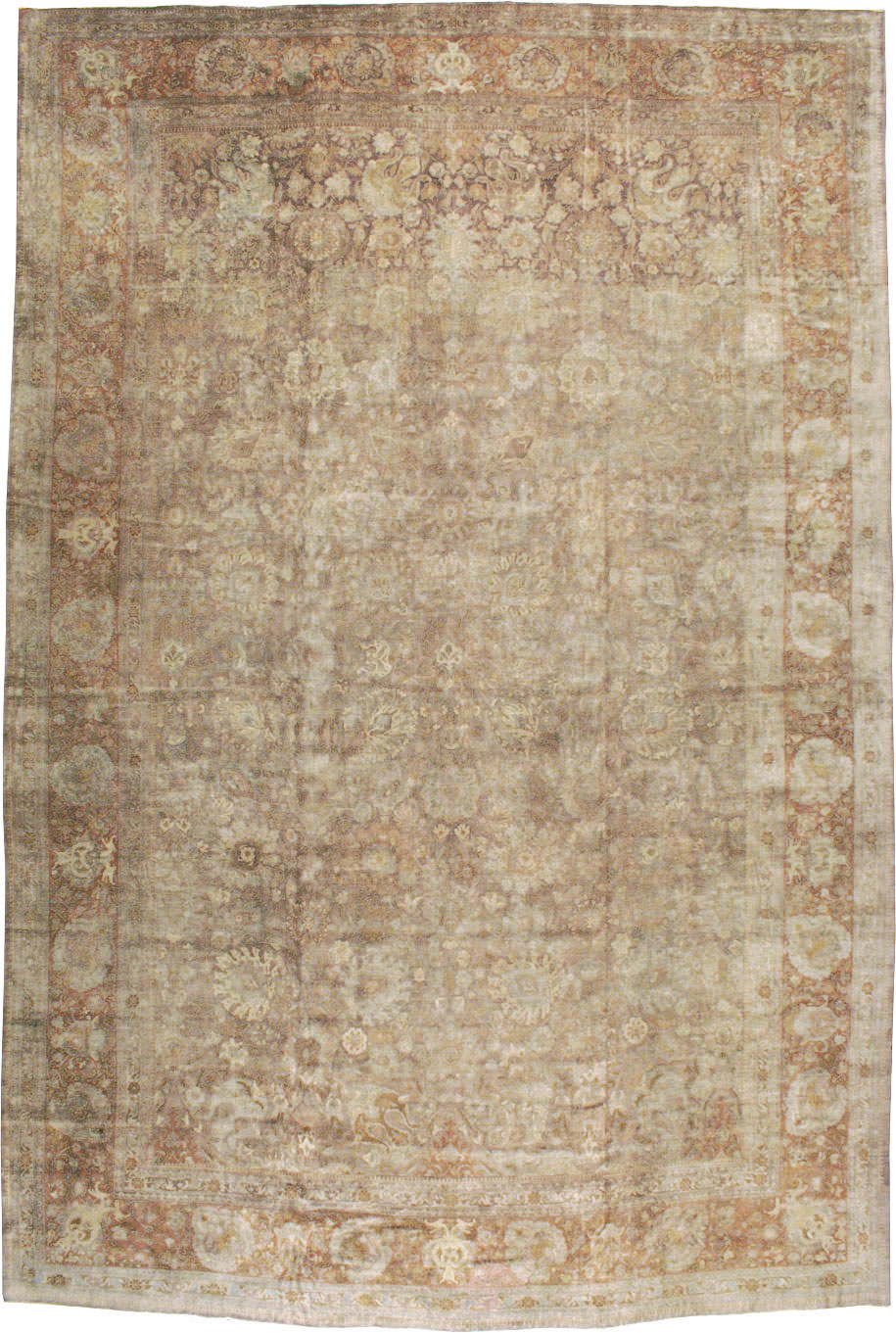 Antique Persian Tabriz Carpet, No.14454 - Gss
