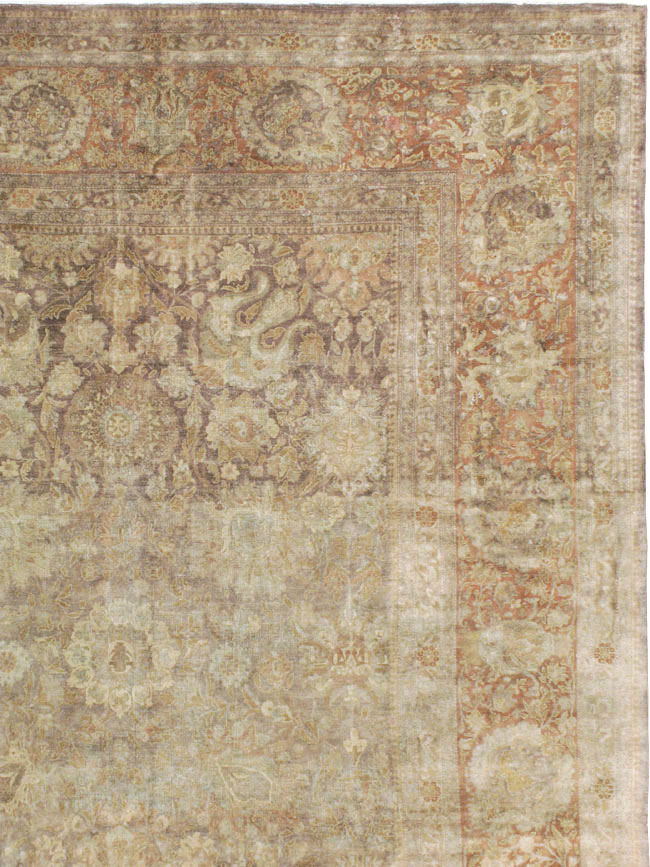 Antique Persian Tabriz Carpet, No.14454 - Gss
