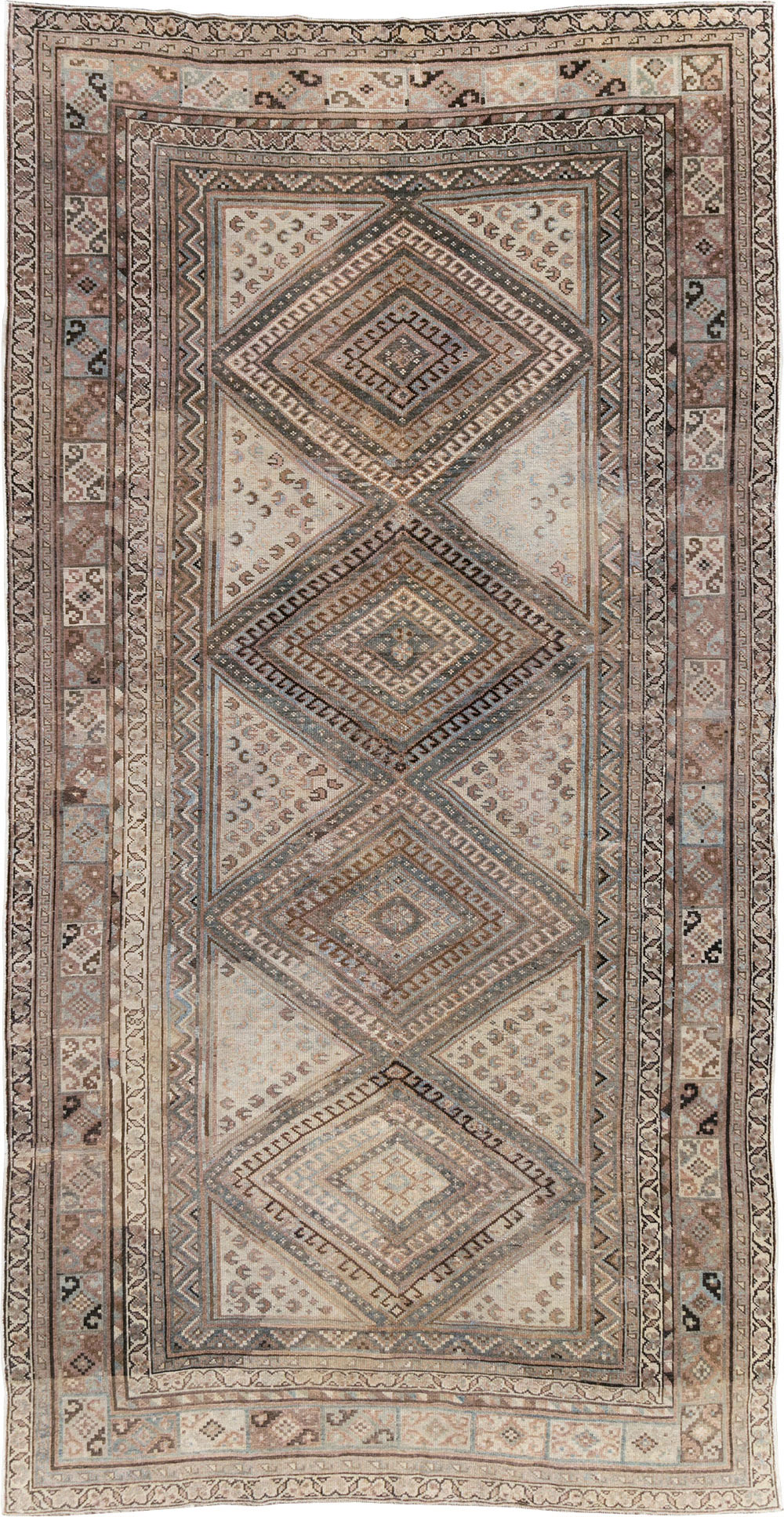 Antique Persian Shiraz Gallery Rug, No.14480 - Gss