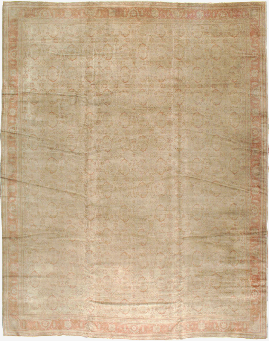 Antique Turkish Oushak Carpet, No.14506 - Gss