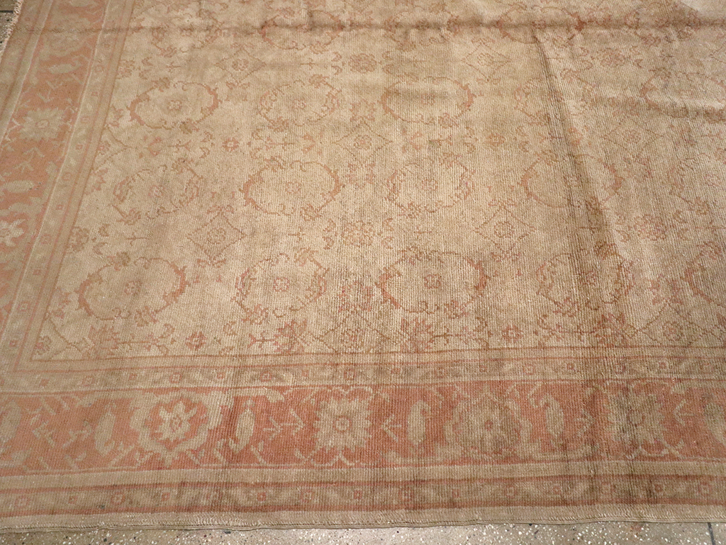 Antique Turkish Oushak Carpet, No.14506 - Gss