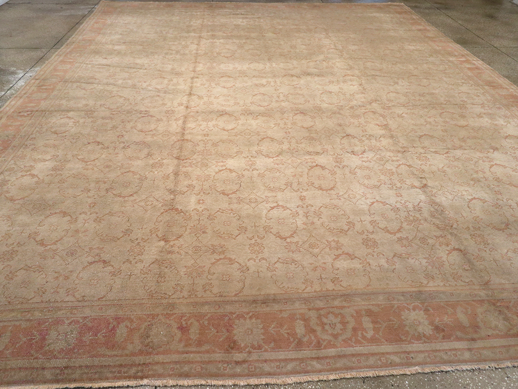 Antique Turkish Oushak Carpet, No.14506 - Gss