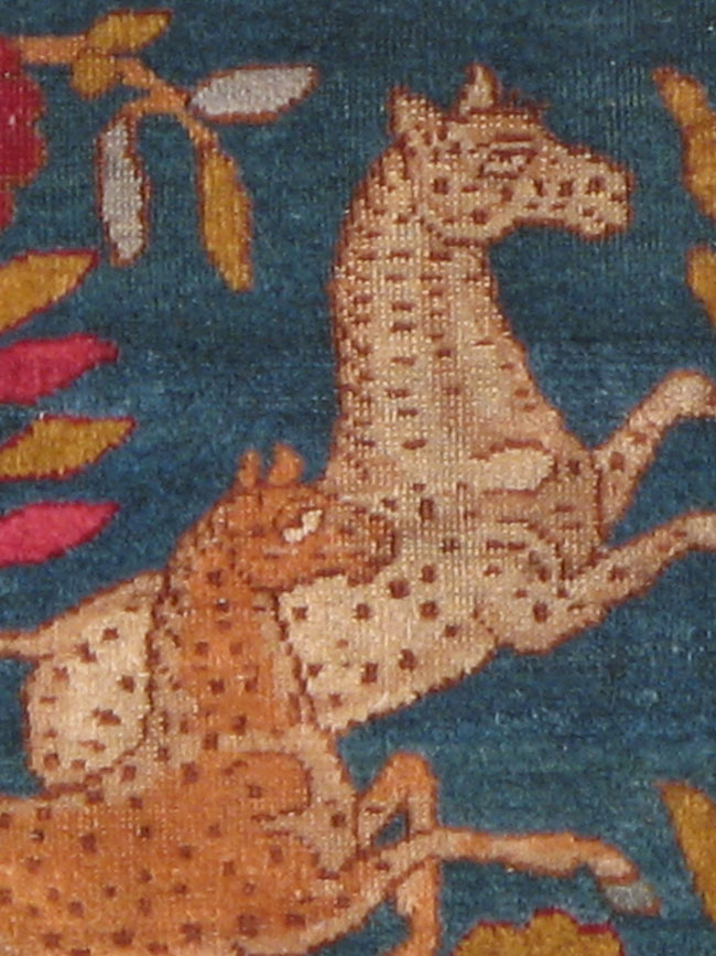 Vintage Persian Kerman Pictorial Rug, No.14513 - Gss