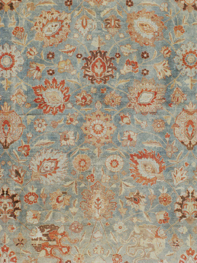 Antique Persian Tabriz Square Rug, No.14522 - Gss