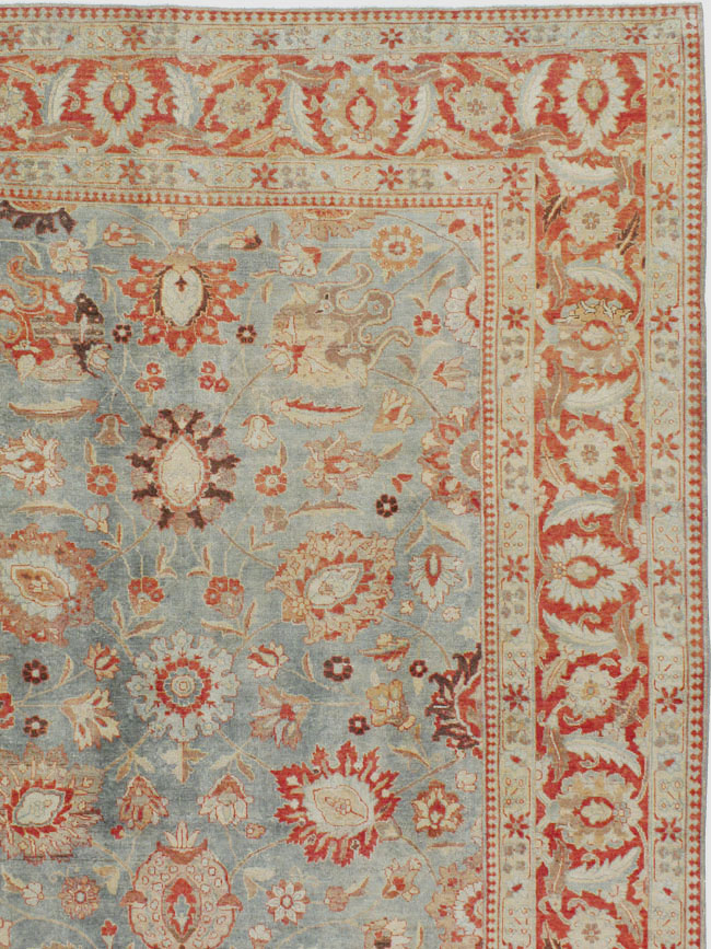 Antique Persian Tabriz Square Rug, No.14522 - Gss