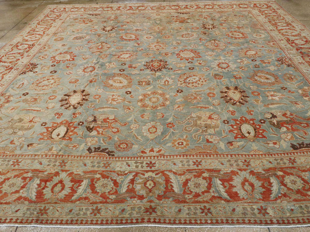 Antique Persian Tabriz Square Rug, No.14522 - Gss