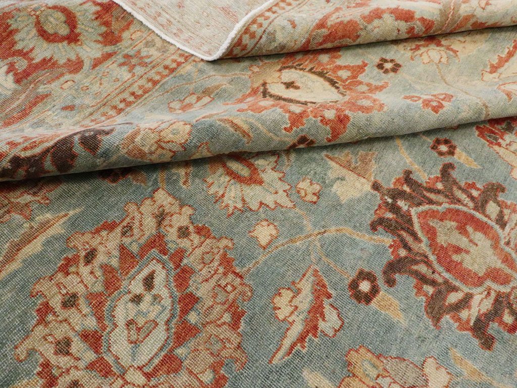 Antique Persian Tabriz Square Rug, No.14522 - Gss